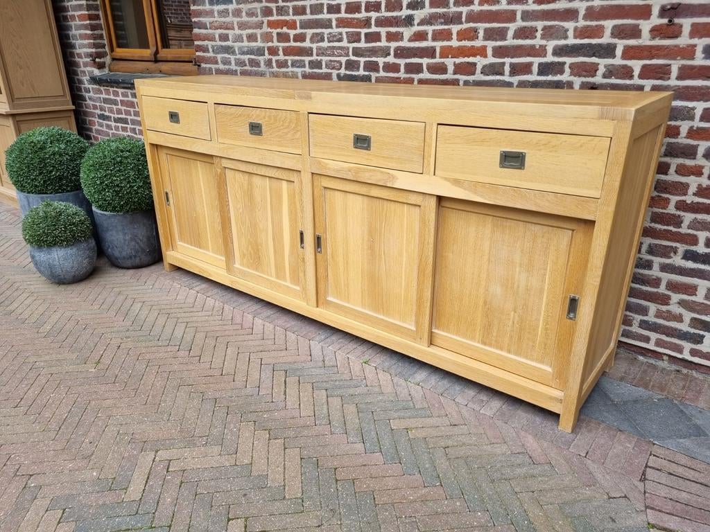 Eiken dressoir GRATIS LEVERING, Ophalen, Met deur(en), Eikenhout, Belgie