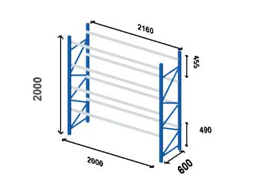 RAYONNAGES : professionnels, robustes et robustes : au mètre, Enlèvement, Neuf, 250 mm ou plus, Autres types