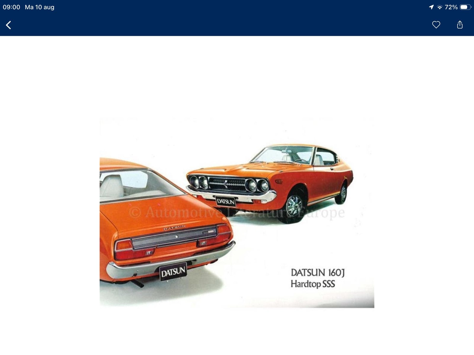 DATSUN 160J SSS, Auto's, Achterwielaandrijving, Overige modellen, Overige kleuren, Overige bekleding