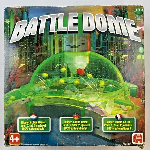 Le jeu d'action de flipper Jumbo Battle Dome se termine auto, 1 ou 2 joueurs, Envoi, Comme neuf, JUMBO