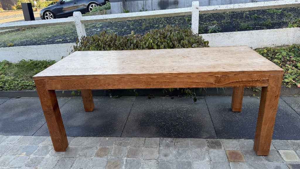 teak tafel 90 x 200 cm, Huis en Inrichting, Tafels | Eettafels, Ophalen, Gebruikt, Klassiek, Teakhout