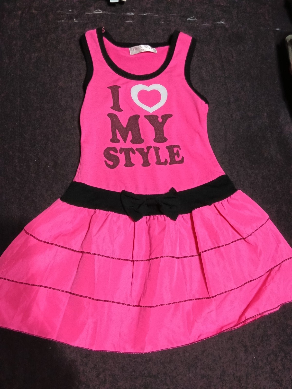 Robe rose et noire, Enfants & Bébés, Enlèvement ou Envoi, Utilisé, Fille, Robe ou Jupe