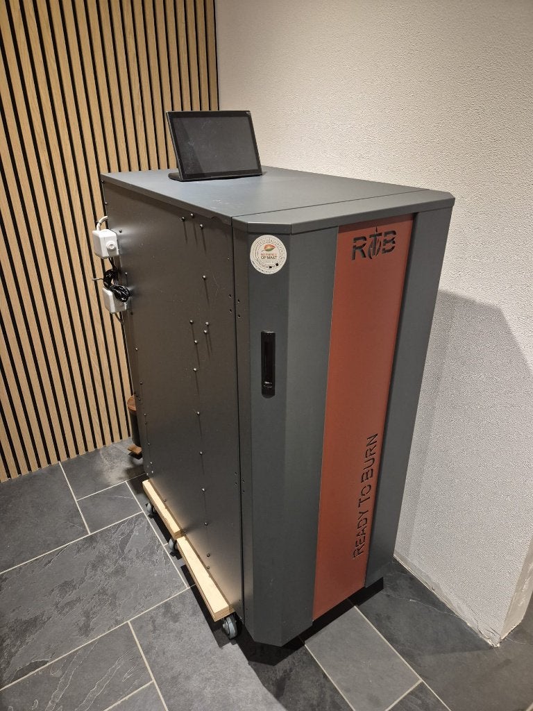 Pelletketel NBE RTB 16 (17kW) met Silo, Vijzel & Buffervat!, Doe-het-zelf en Bouw, Ophalen, Gebruikt, Hoog rendement (Hr), Overige typen