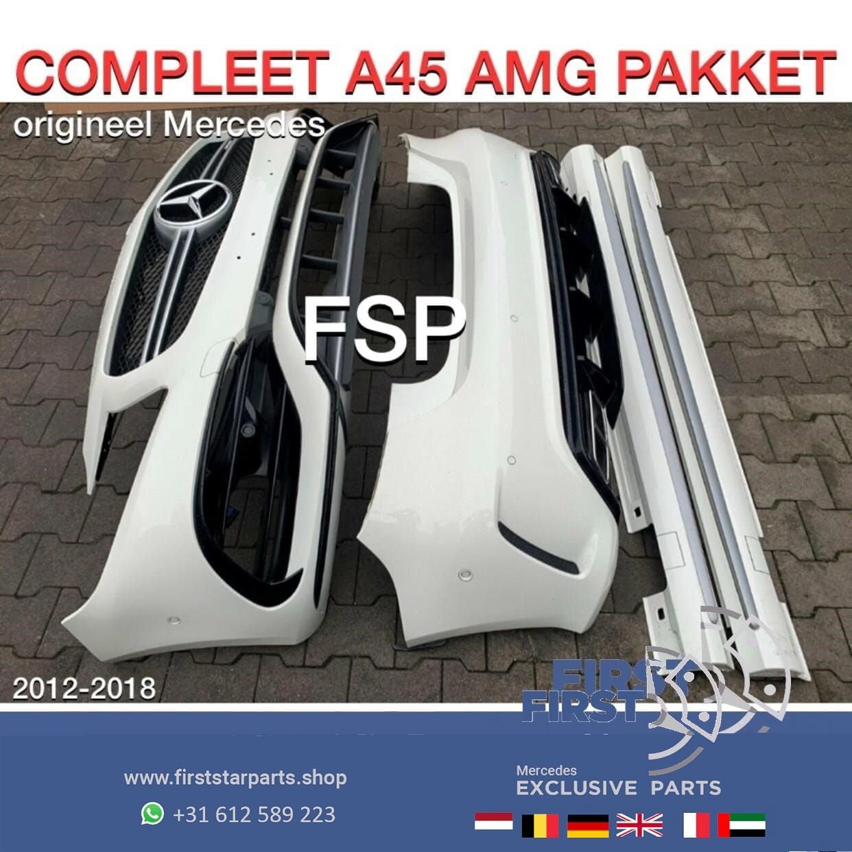 W176 A45 AMG PAKKET ORIGINEEL Mercedes A Klasse WIT FACELIFT