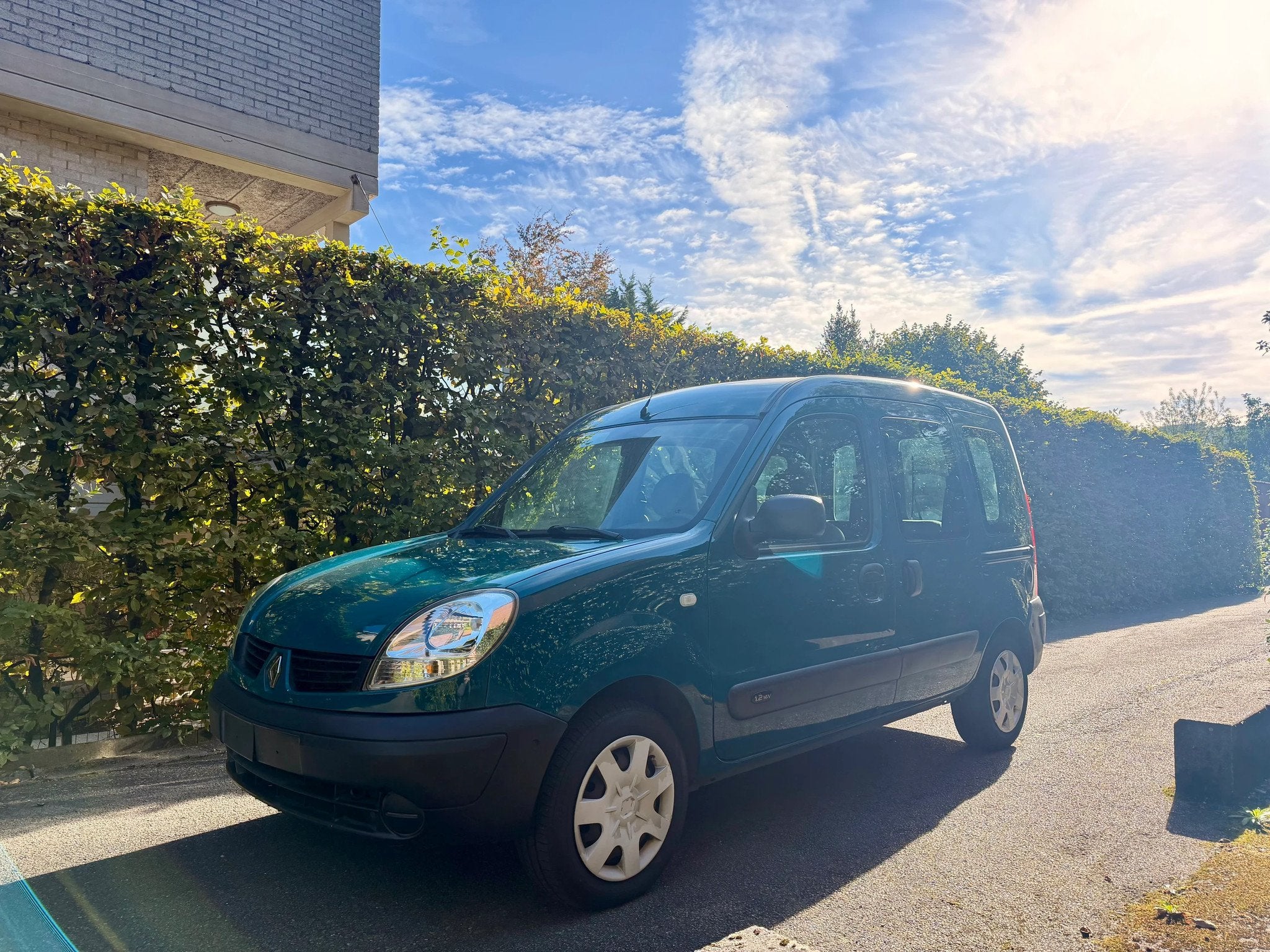 Renault Kangoo 1.2 benzine met 124.000KM - GARANTIE!, Monovolume, Blauw, Elektrische ramen, Onderhoudsboekje