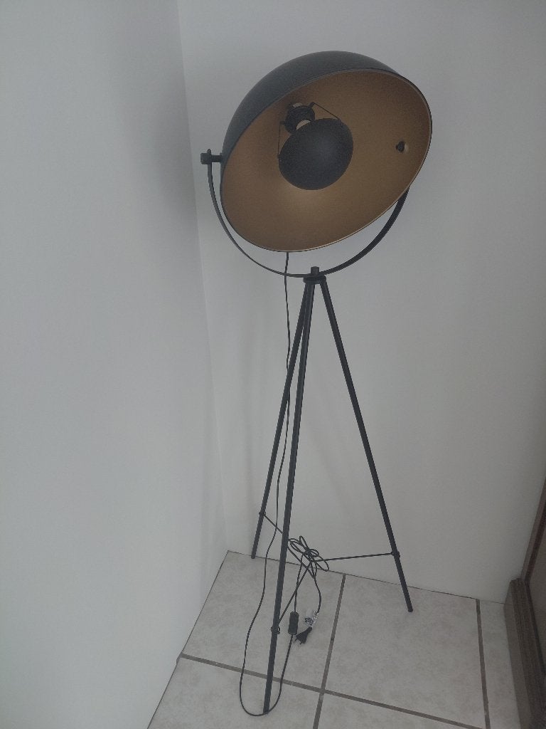 Staanlamp zwart, Maison & Meubles, Lampes | Lampadaires, Enlèvement, Comme neuf, Métal, 100 à 150 cm