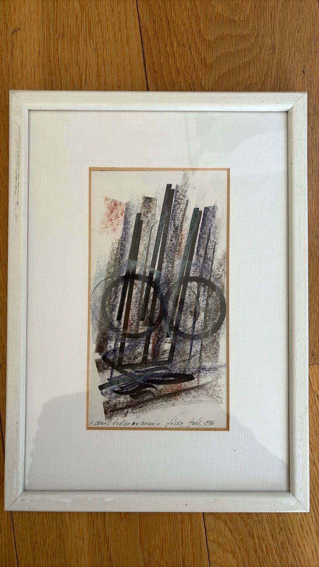 Jóska Soós – “Chant éolien de basse” (1986), origineel werk, Ophalen of Verzenden