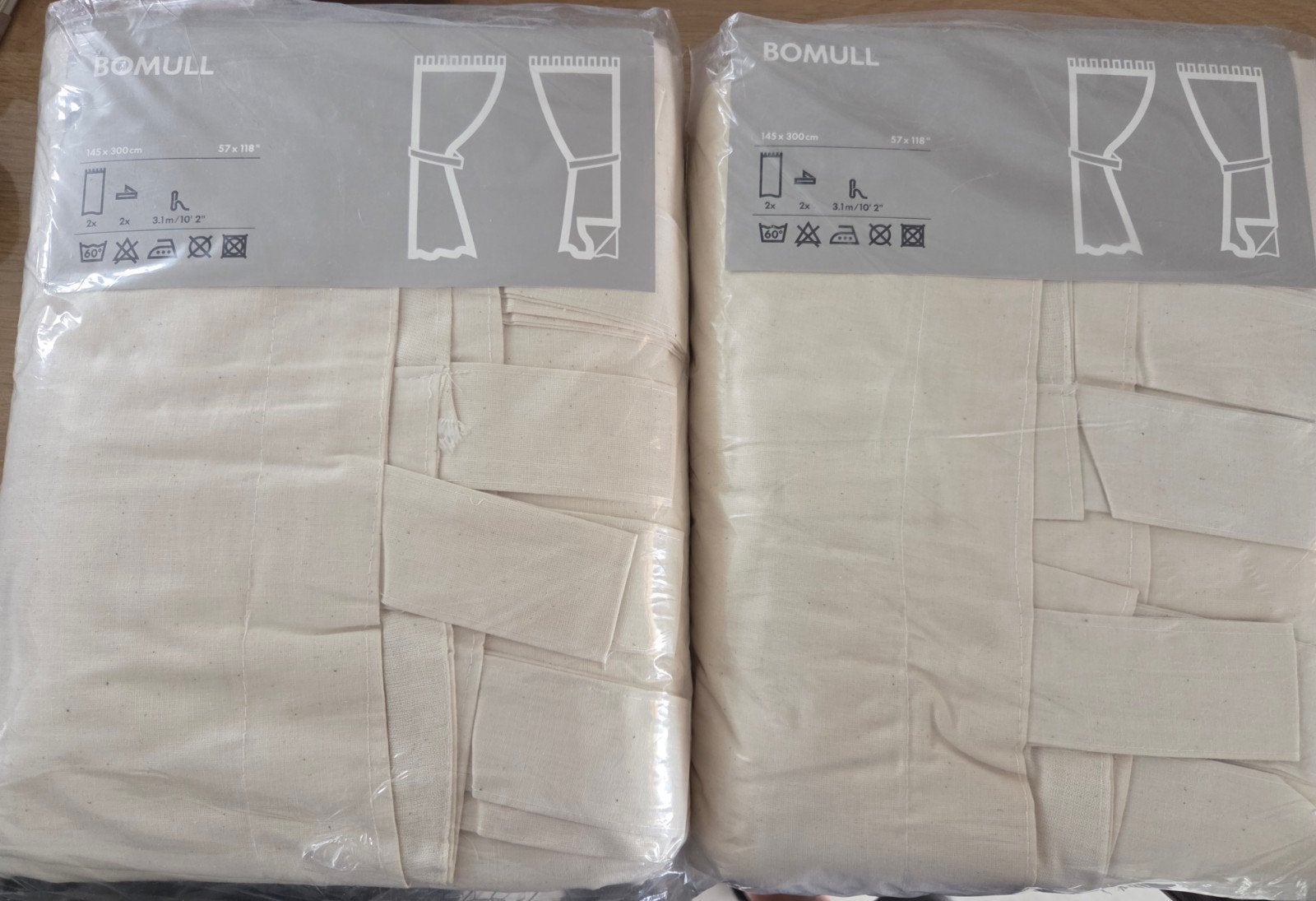 Gordijnen Ikea Bomull 145x300 cm (nieuw), Ophalen