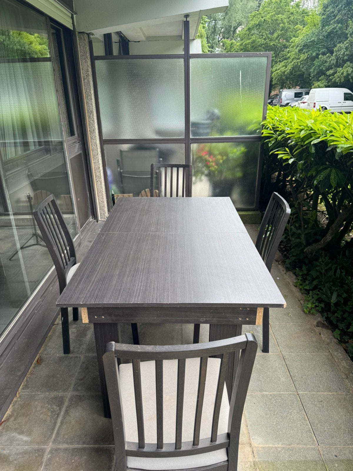 Table robuste noire extensible, Enlèvement, Utilisé