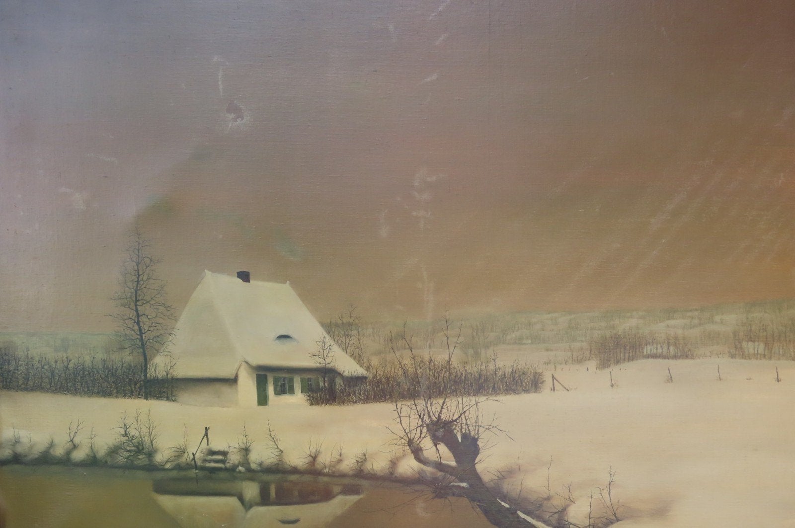 Paysage d'Emiel de Cooman 100 x 160, Enlèvement, Paysage, Papier