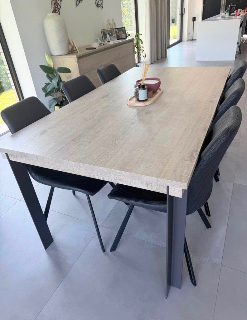 Eettafel Weba – 180 x 95 cm – Zeer goede staat, Huis en Inrichting, Ophalen, 50 tot 100 cm, Zo goed als nieuw, Vijf personen of meer