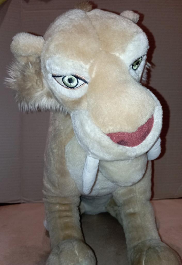 Knuffel Ice Age Diego, 2001, Kinderen en Baby's, Speelgoed | Knuffels en Pluche, Gebruikt, Tijger, Overige karakters, Overige merken