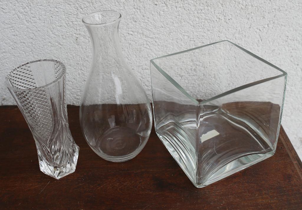 3 jolis vases, Enlèvement, Comme neuf, Verre
