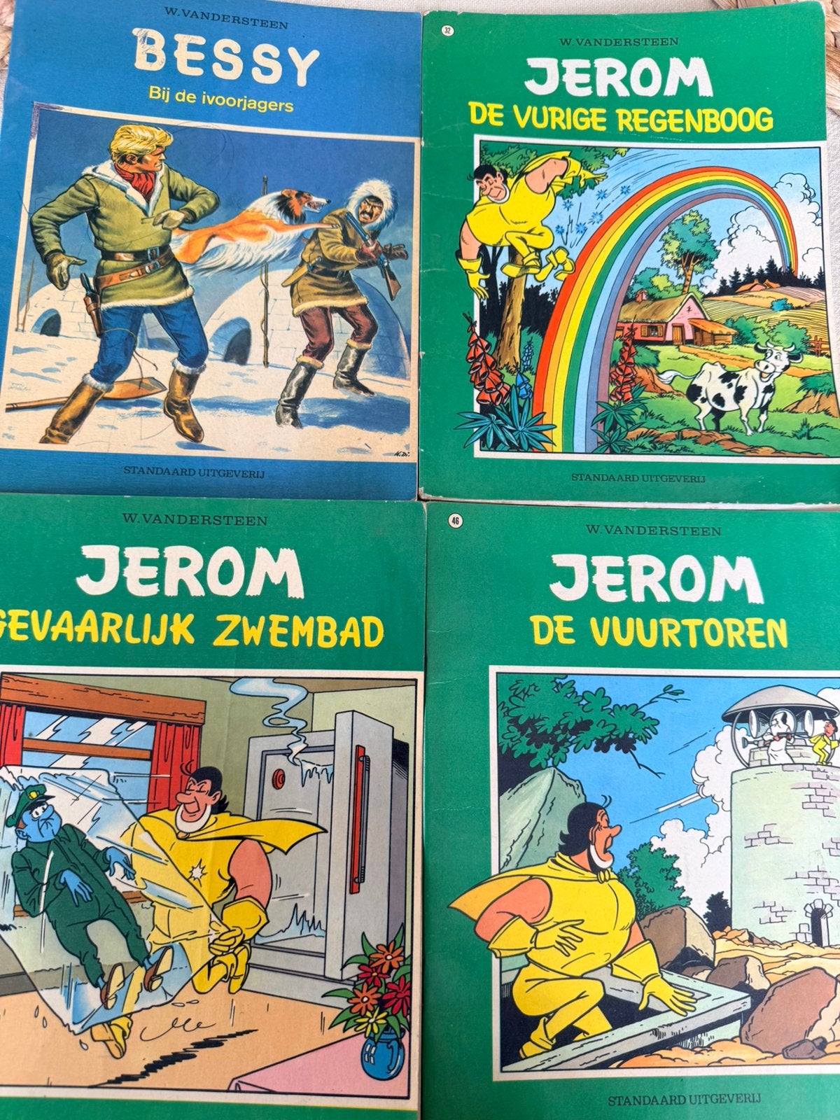 4 vintage strips Jerom en Bessy, Boeken, Stripverhalen, Meerdere stripboeken, Ophalen of Verzenden, Gelezen