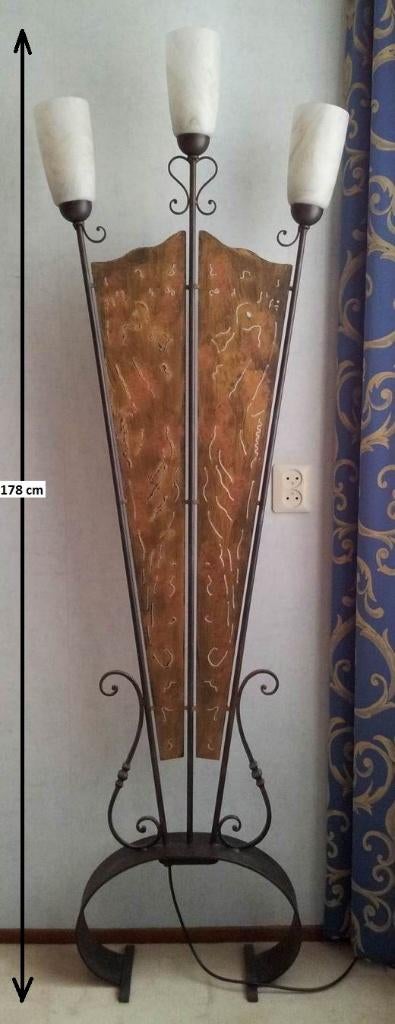 Design - Vloerlamp (smeedijzer), Antiek en Kunst, Ophalen