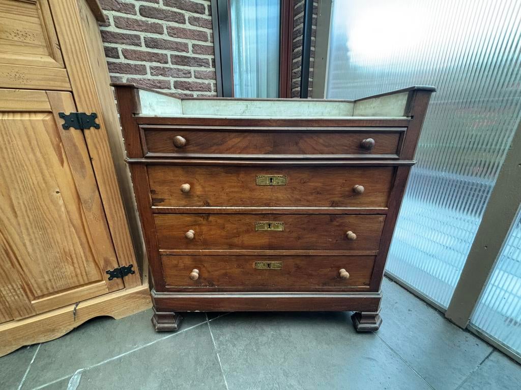 Vintage commode met marmer blad, Enlèvement