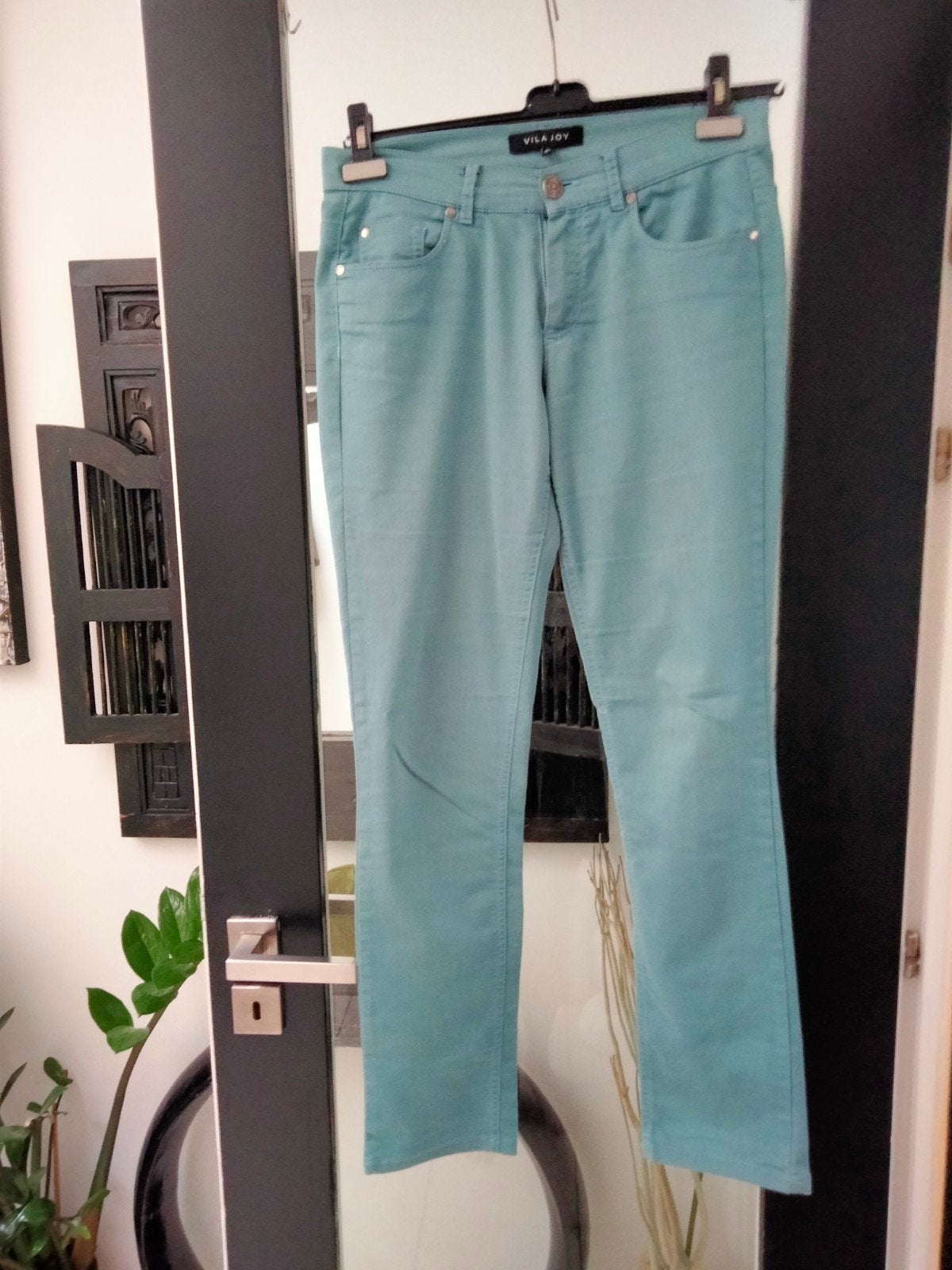 Damesbroek in petroleum kleur .maat 40., Enlèvement ou Envoi, Taille 38/40 (M)
