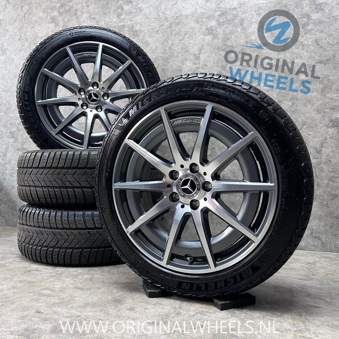 18 inch originele C43 AMG velgen + winterbanden MB C W206, 18 inch, Gebruikt, -, -