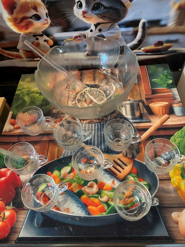 Sangria-servies of plantenbak., Huis en Inrichting, Ophalen, Gebruikt, Overige merken, Glas