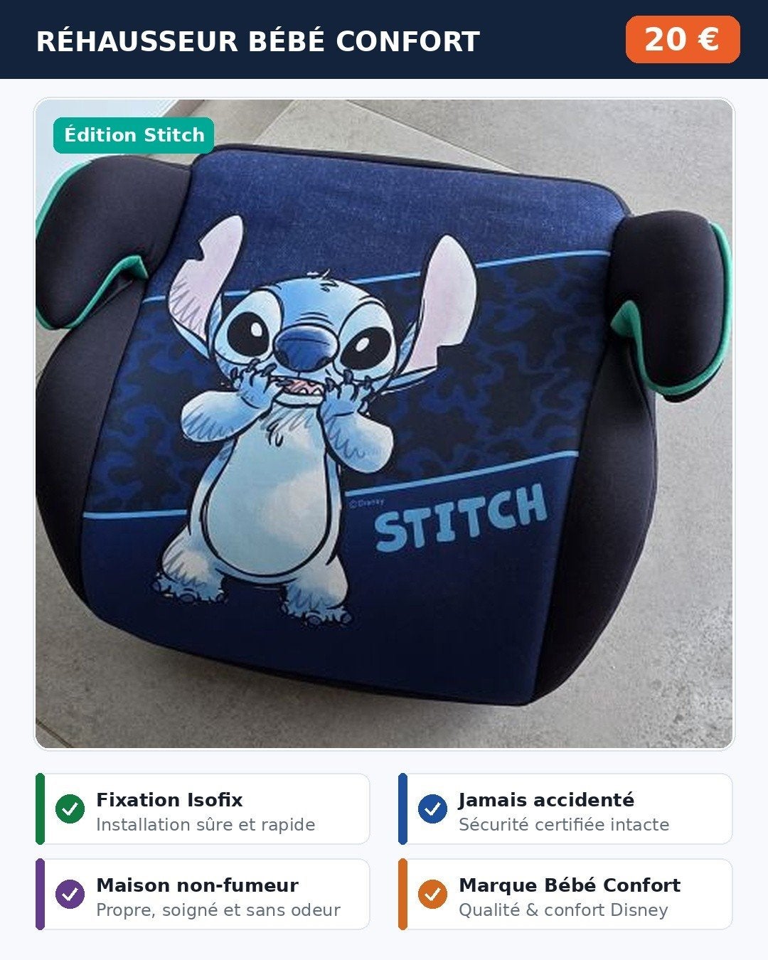2 rehausseur isofix bebeconfort, Enfants & Bébés, Sièges auto, Autres marques, Enlèvement, Isofix, 15 à 36 kg
