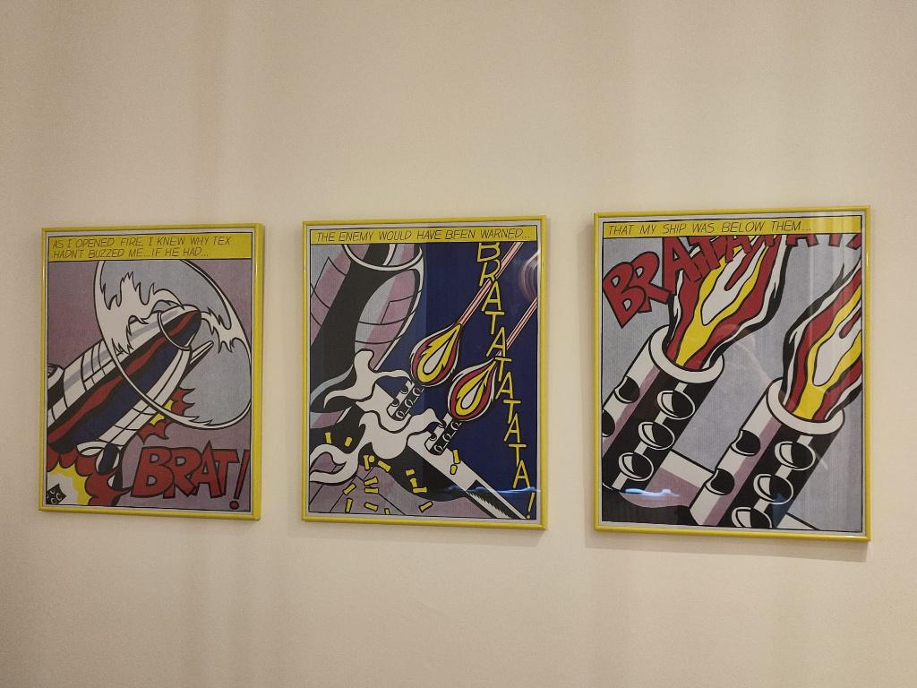 Roy Lichtenstein Triptiek "As I Opened Fire", Antiek en Kunst, Ophalen