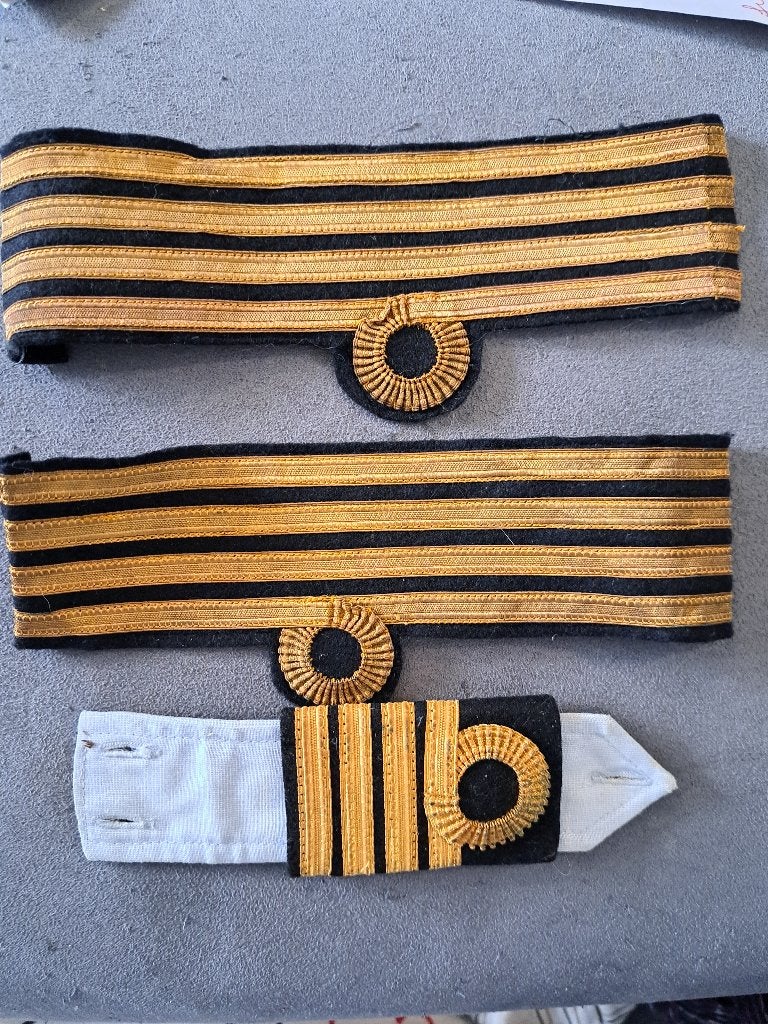 Anciens galons de pilote Sabena, Collections, Souvenirs Sabena, Enlèvement ou Envoi, Utilisé