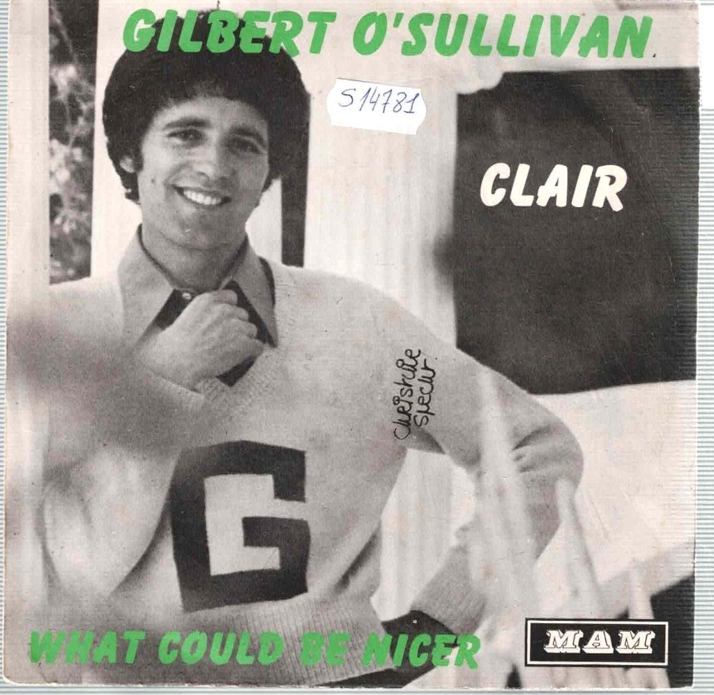 Vinyle, 7 po/Gilbert O'Sullivan — Clair, CD & DVD, Vinyles | Autres Vinyles, Enlèvement ou Envoi