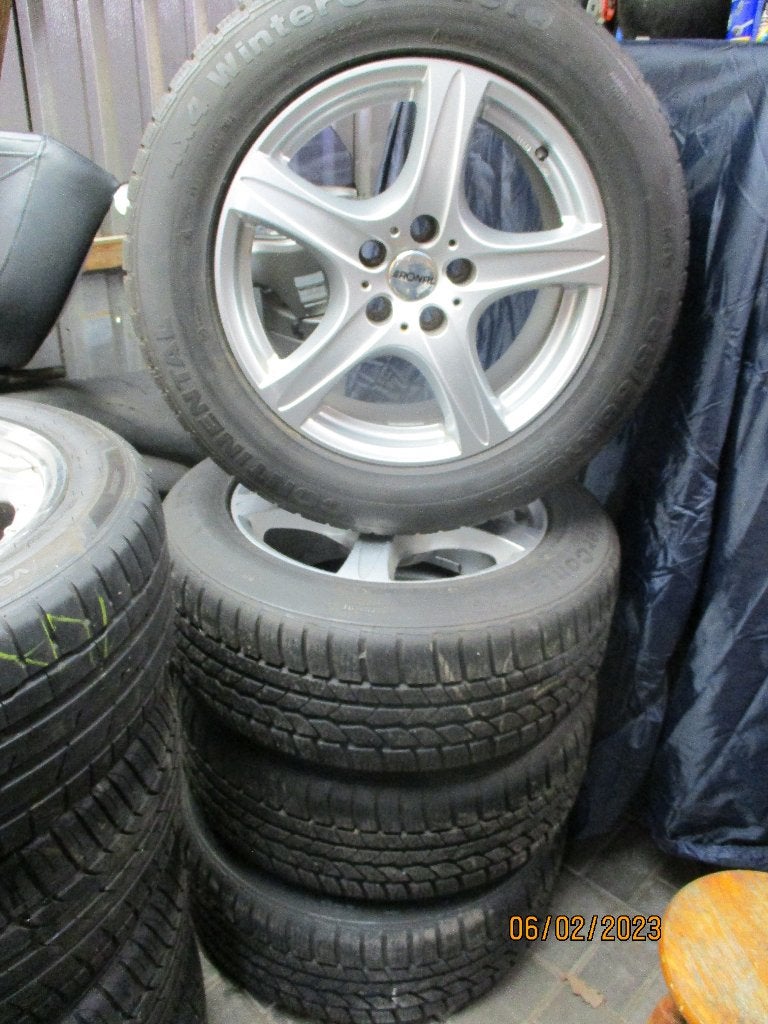 Land Rover 5 x 120 Mooie Sportvelgen met Goede Banden, Ophalen, Gebruikt, Banden en Velgen, Winterbanden