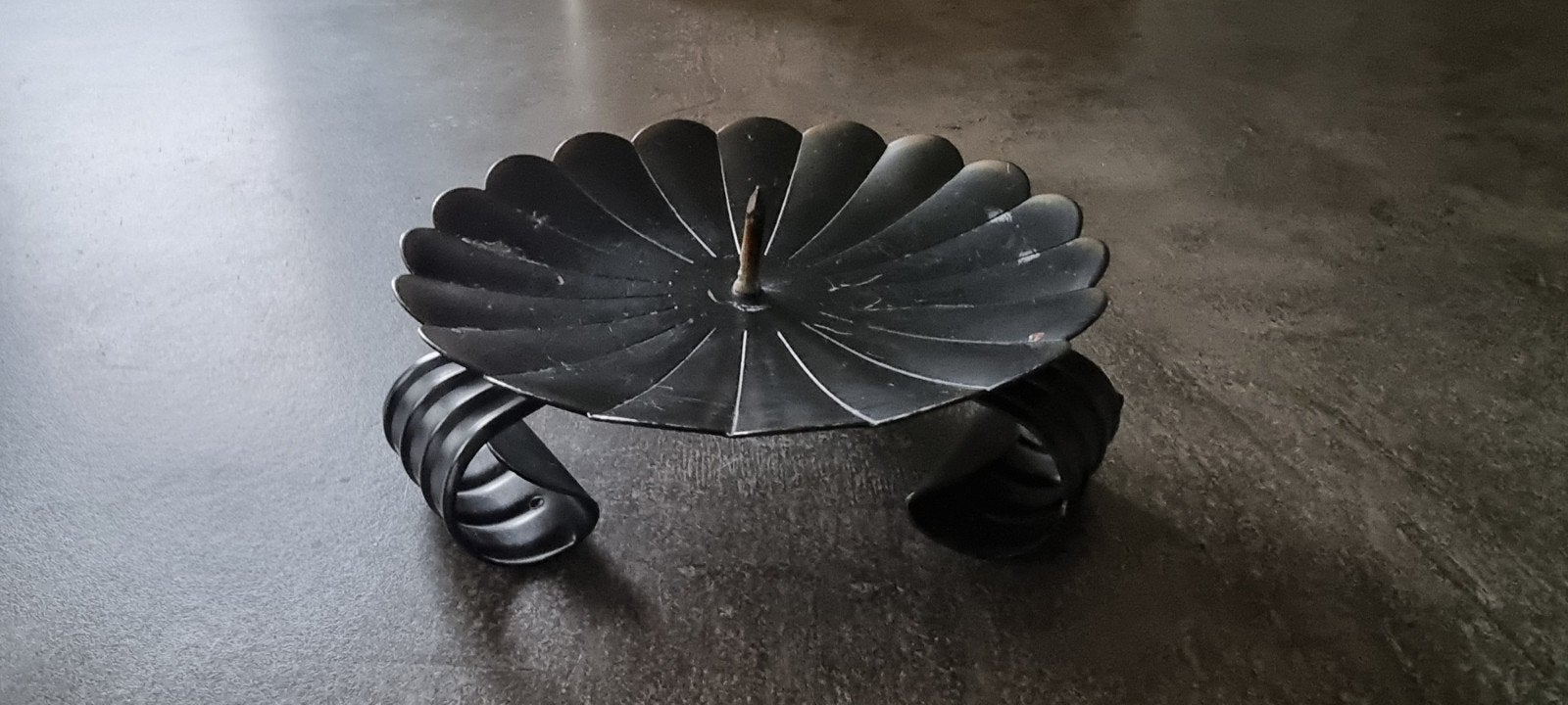 Metalen kaarsenhouder (zwart), Ophalen of Verzenden, Zo goed als nieuw, Zwart, Metaal