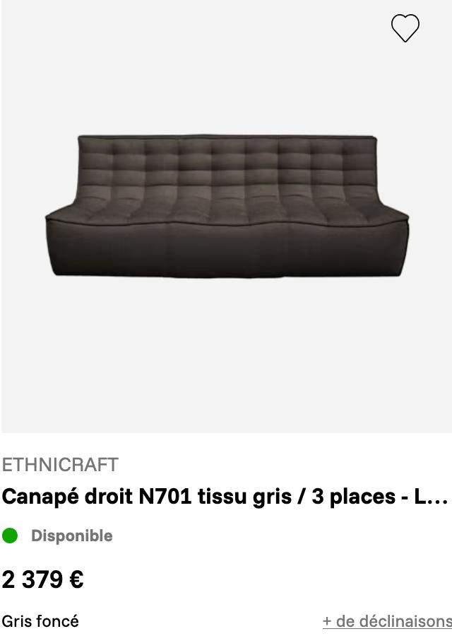 salon - fauteuil - canapé - ETHNICRAFT, Enlèvement, Utilisé, Tissus