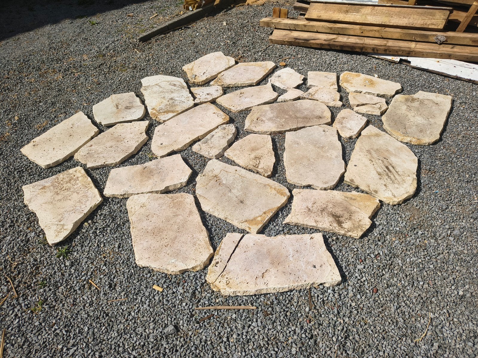 flagstone travertin beige, Enlèvement