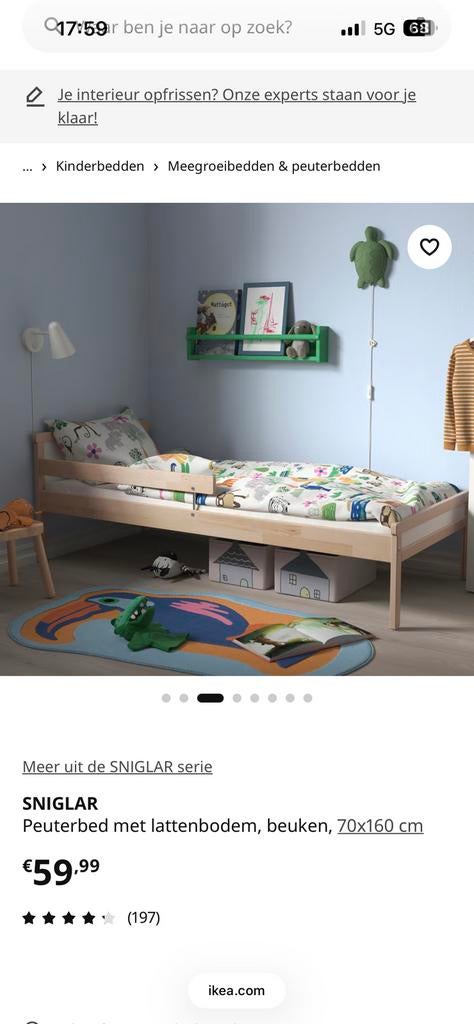 Kinderbed incl matras, Kinderen en Baby's, Ophalen, Gebruikt