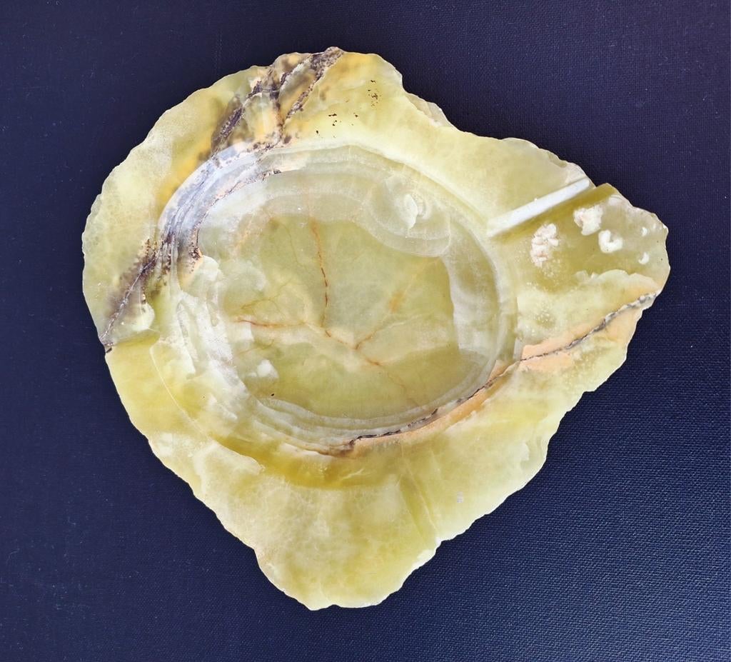Oude grote onyx marmeren vide-poche/ asbak/schaal, Antiek en Kunst, Ophalen of Verzenden
