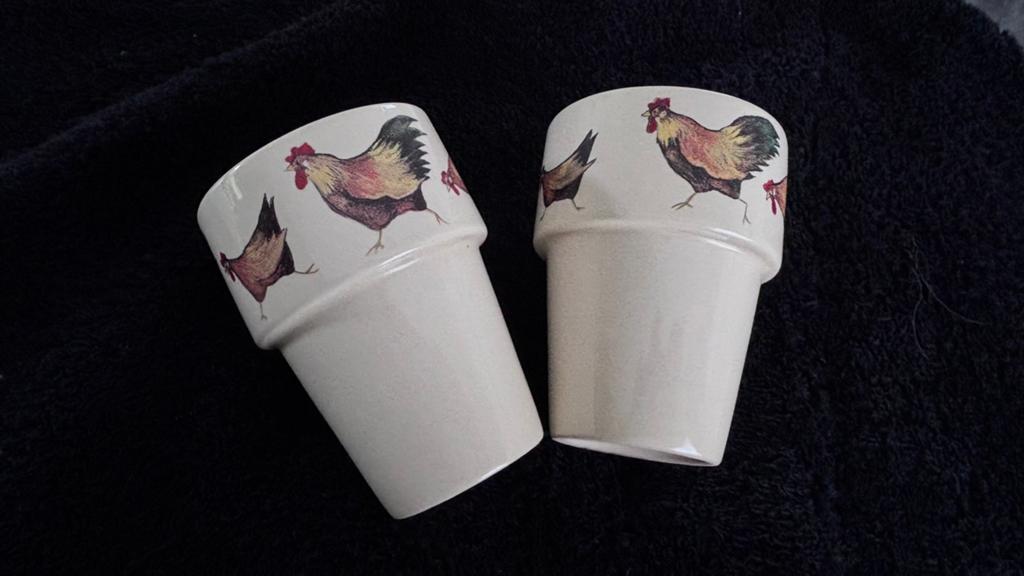 Chicken festival stapelbekers van Jet ter Steege, Huis en Inrichting, Keuken | Servies, Keramiek, Overige typen, Ophalen of Verzenden