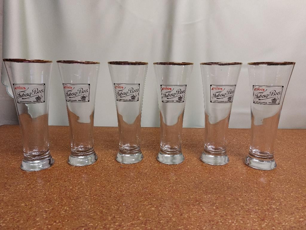 Verres à bière Tuborg, Enlèvement ou Envoi, Comme neuf, Verre ou Verres, Autres marques