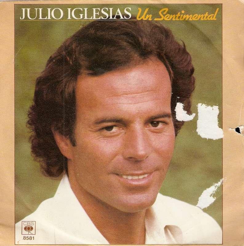 single Julio Iglesias - Un sentimental, Cd's en Dvd's, Vinyl Singles, 7 inch, Ophalen of Verzenden, Zo goed als nieuw, Pop
