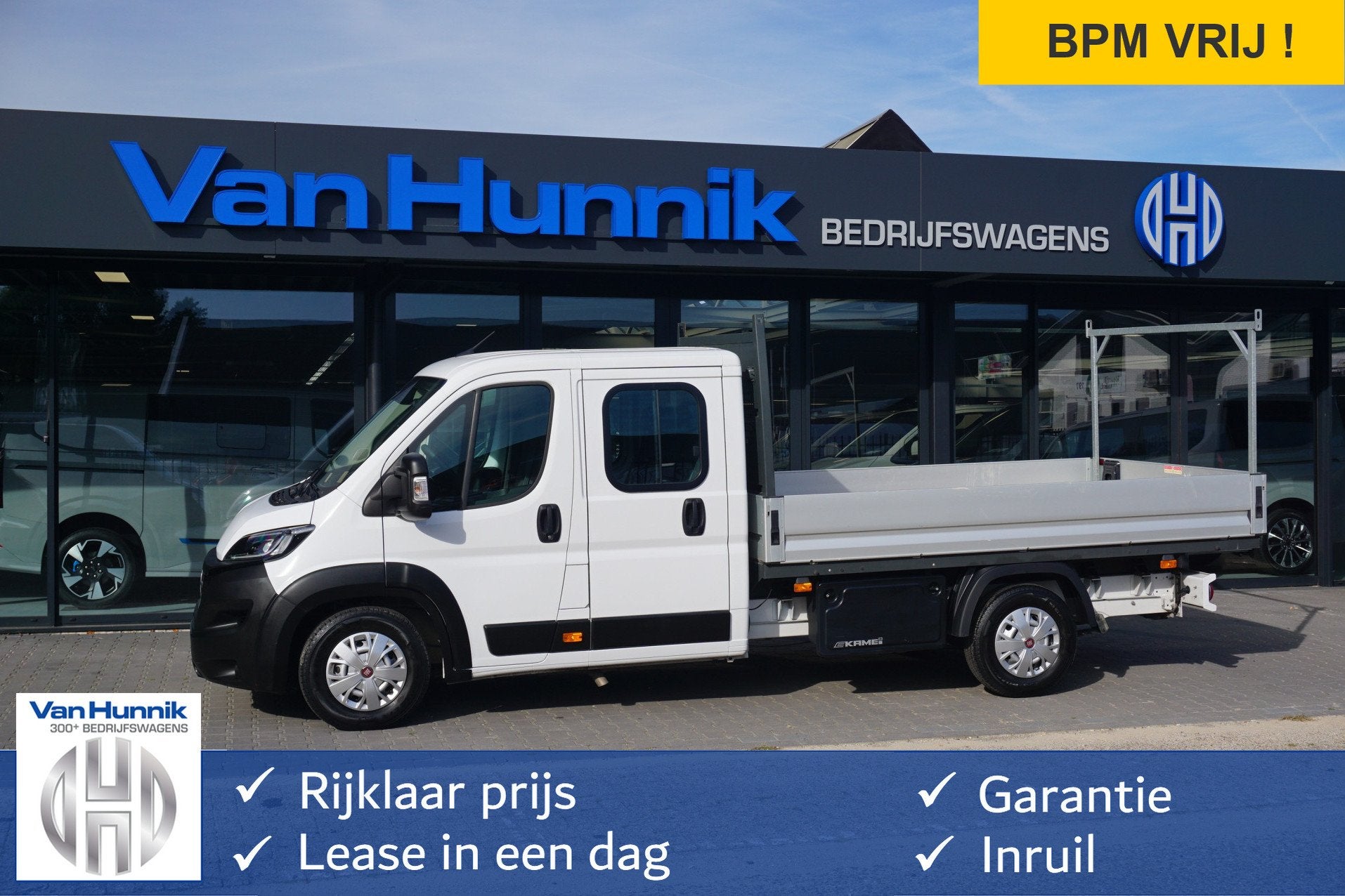 Fiat Ducato 35 Maxi DOKA 180PK Open Laadbak AUT 10" Scherm,, Auto's, Bestelwagens en Lichte vracht, Euro 6, 4 cilinders, Electronic Stability Program (ESP)