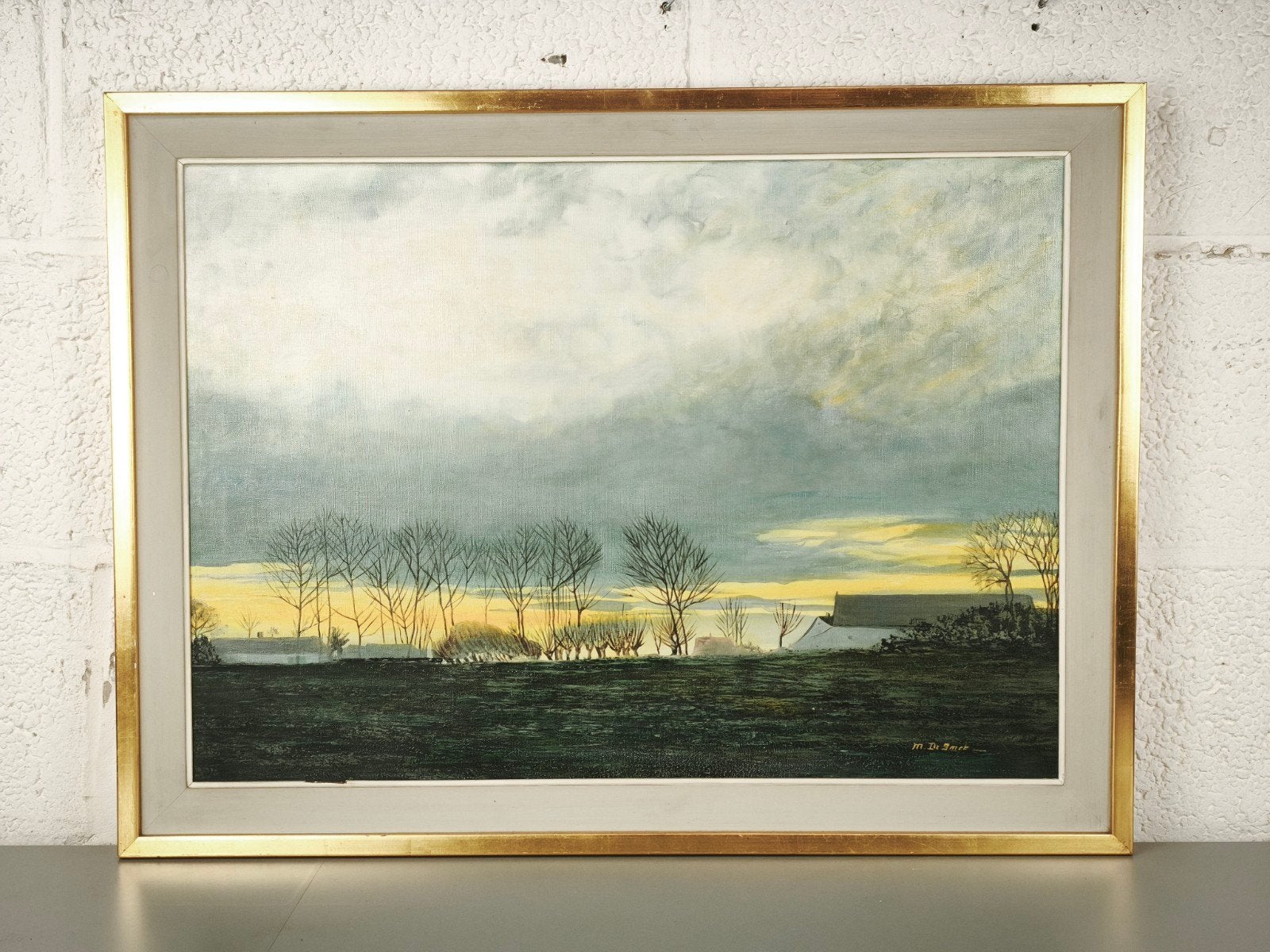 Schilderij M. De Smet, Ophalen of Verzenden, Gesigneerd, Landschap