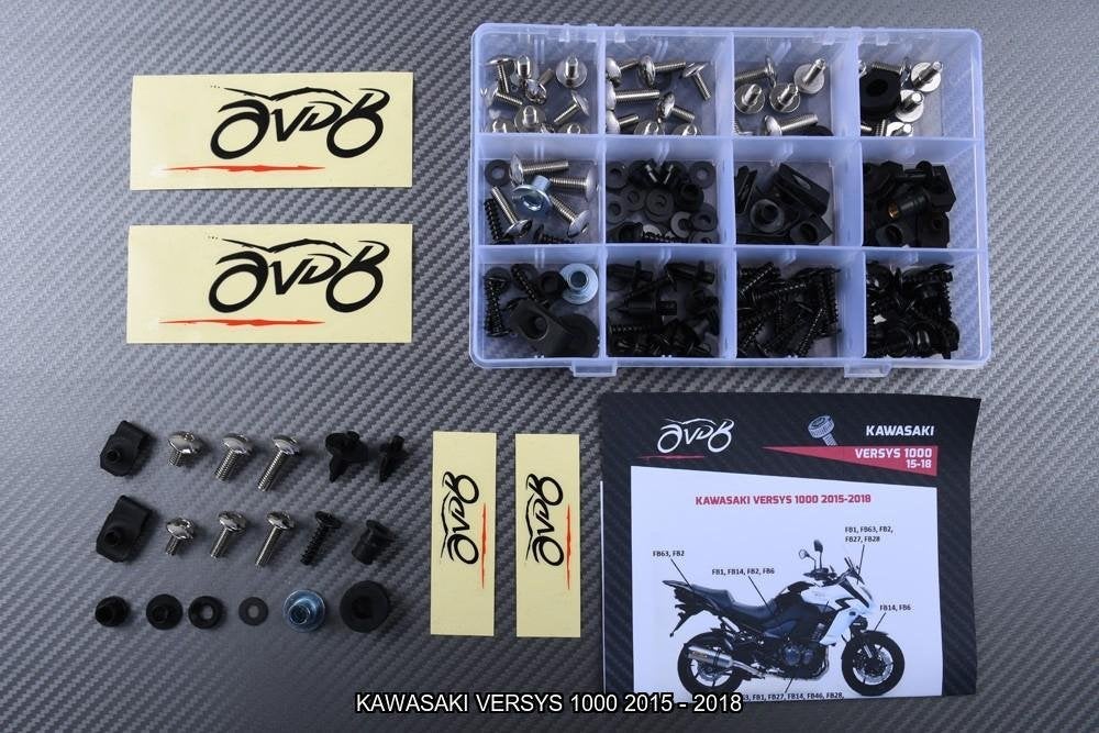 Kit visserie spécifique pour KAWASAKI VERSYS 1000 2015 2018, Enlèvement ou Envoi, Neuf