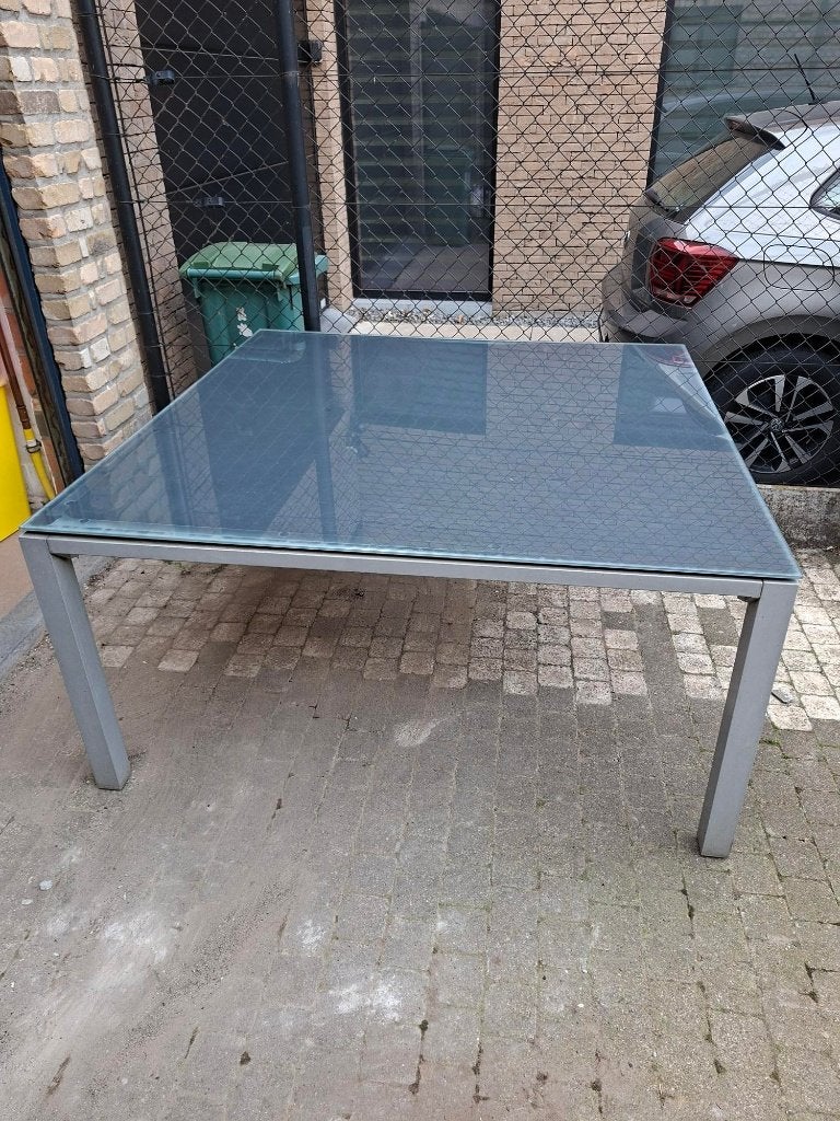gratis tuintafel, Jardin & Terrasse, Enlèvement, Utilisé, Carré, Métal