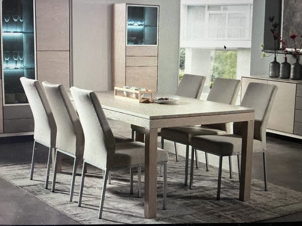 brushed eiken eettafel verlengbaar, Ophalen, Eikenhout, 50 tot 100 cm, Zo goed als nieuw