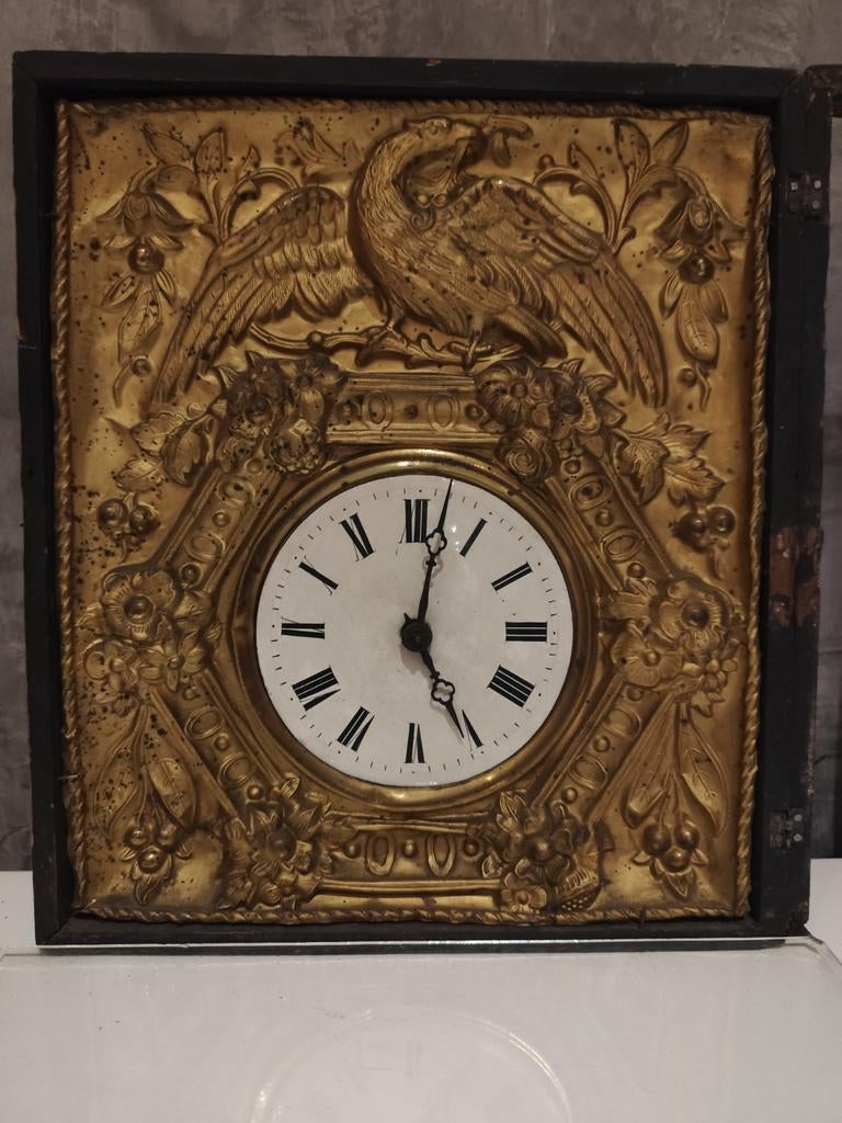 pendule de cadre, Allemagne forêt noire xix aigle impériale, Antiquités & Art, Enlèvement ou Envoi