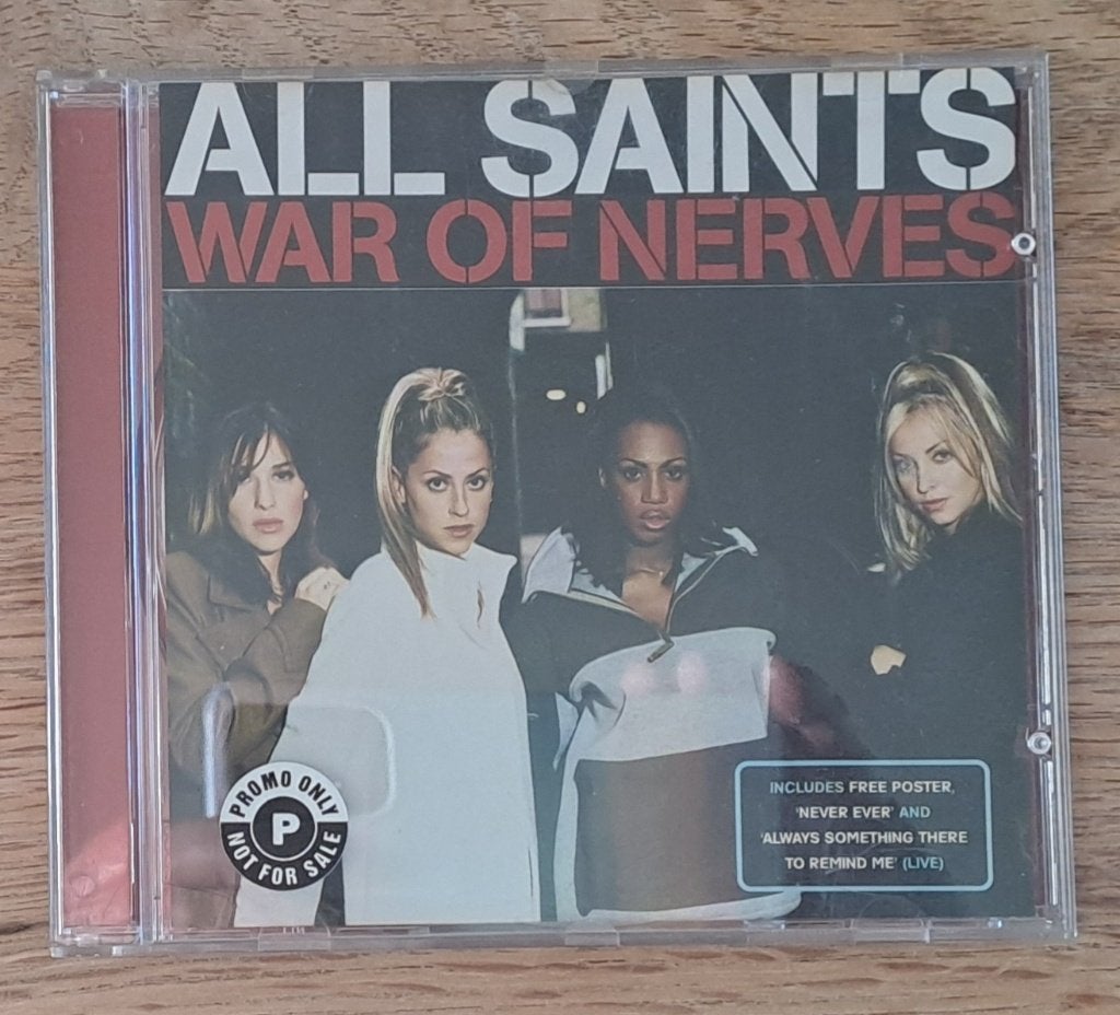 All Saints - War Of Nerves (promo only), CD & DVD, CD Singles, Enlèvement ou Envoi, Maxi-single, Comme neuf, 1 single