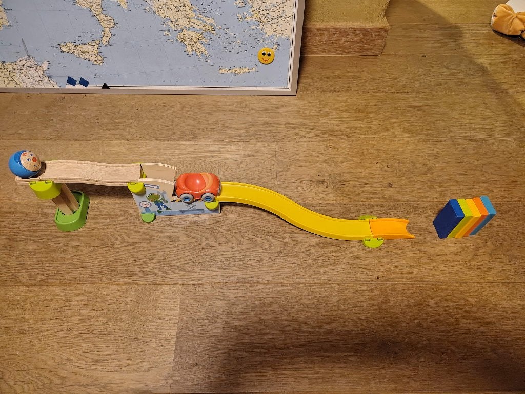 haba kullerbü knikkerbaan, Kinderen en Baby's, Ophalen, Zo goed als nieuw, Rij- of Hobbelspeelgoed