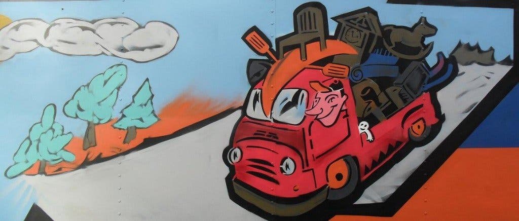 Heb je saaie garagemuren,graffiti stijl, foto 9