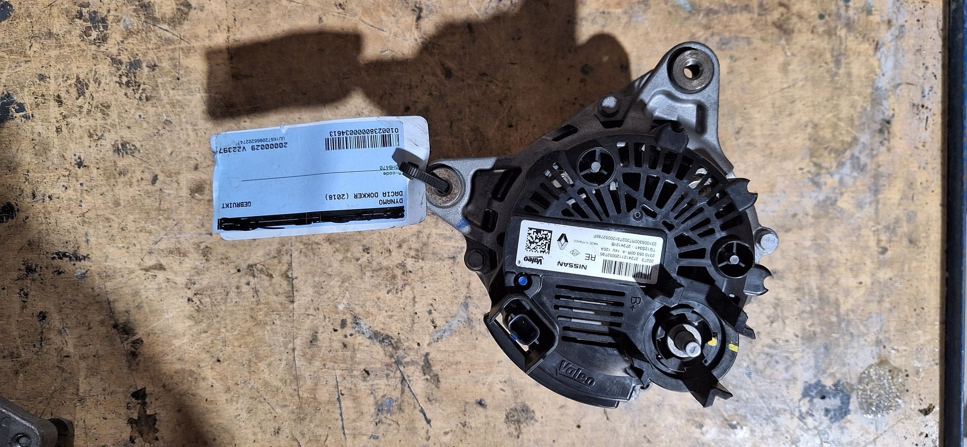 Valeo Dynamo Alternator Dacia Dokker Lodgy Renault TG12S341, Auto-onderdelen, Motor en Toebehoren, Dacia, Gebruikt, -, -
