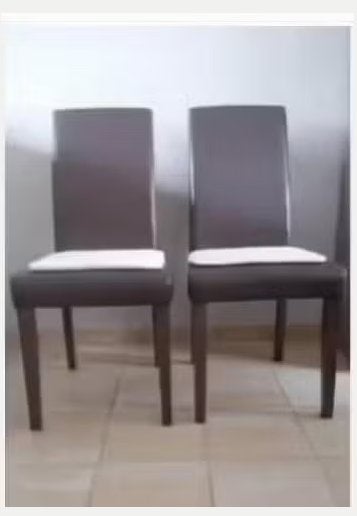2 Eetkamerstoelen (Zeer goede staat), Huis en Inrichting, Ophalen, Gebruikt, Bruin, Modern