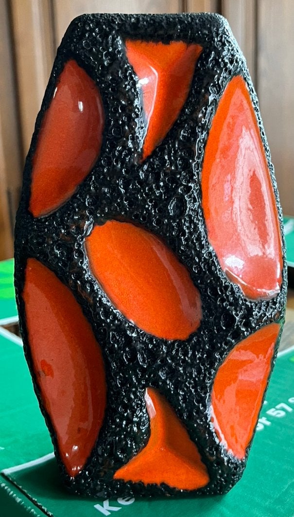 Vase vintage fat lava DOROTHEA ROTH 19 cm, Antiek en Kunst, Ophalen of Verzenden