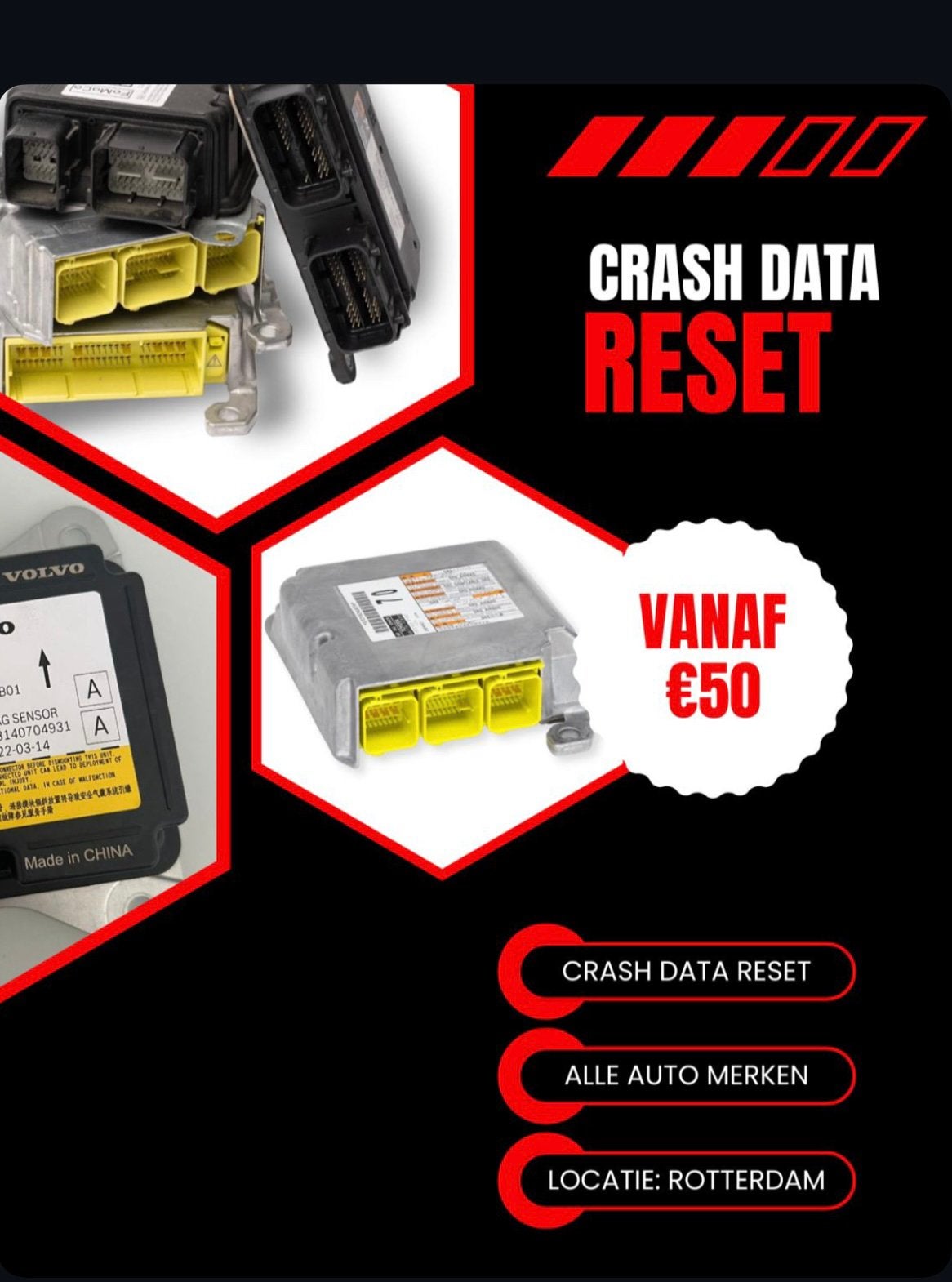 Airbag,Crash Module,Crash Data, Enlèvement, Comme neuf