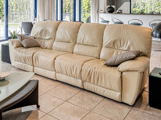 Lederen zetel Elektrische relax, Huis en Inrichting, Ophalen, Gebruikt, Leer